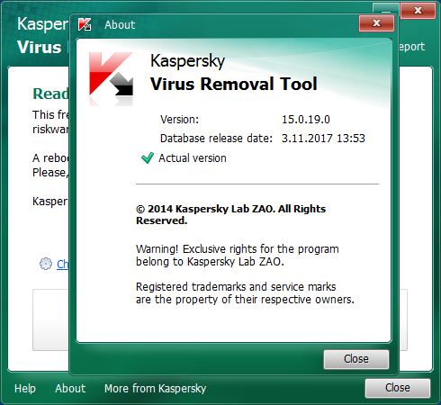 Касперский virus tool