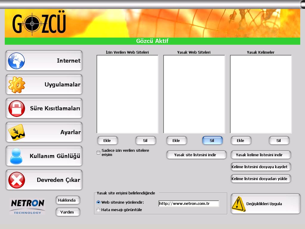 netron gözcü ebeveyn kontrol yazılımı download