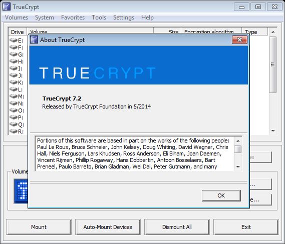 truecrypt status